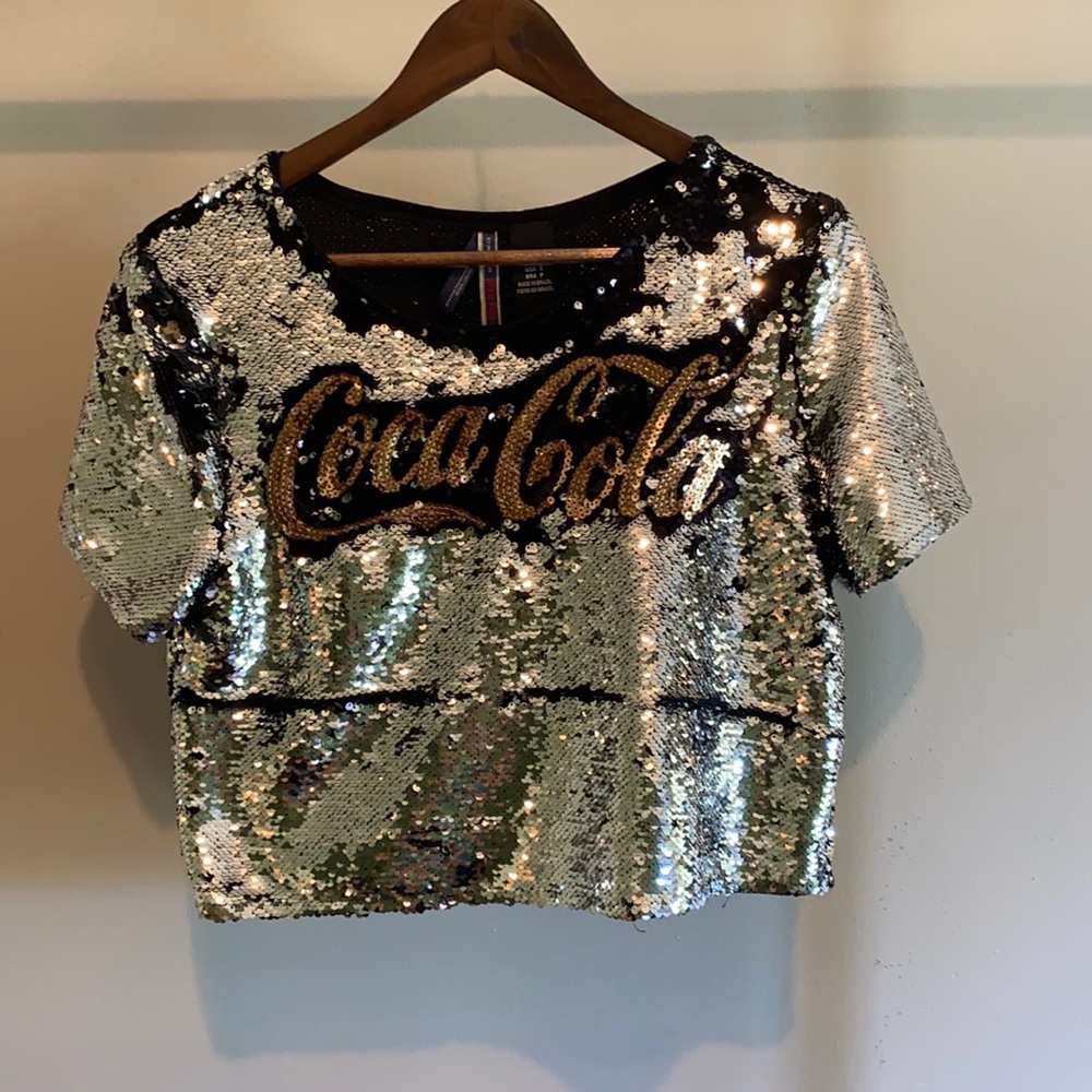 Sequined Convertible Coca Cola Top